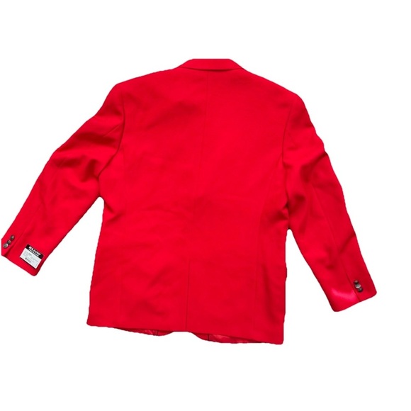 Bolzano Uomo Charles Red Blazer Jacket 44R Superior Polyester Sport Coat Xmas - Picture 4 of 12